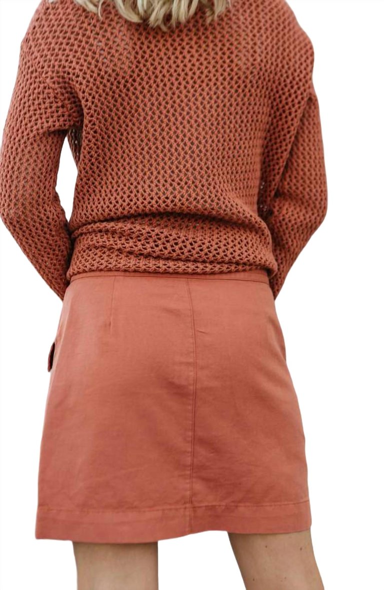 Desert Button-Front Skirt In Sierra