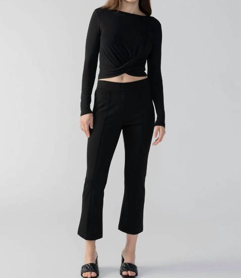 Eastend Mod Crop Trousers In Black - Black