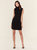 Essential Sleeveless Mock Neck Mini Dress - Black