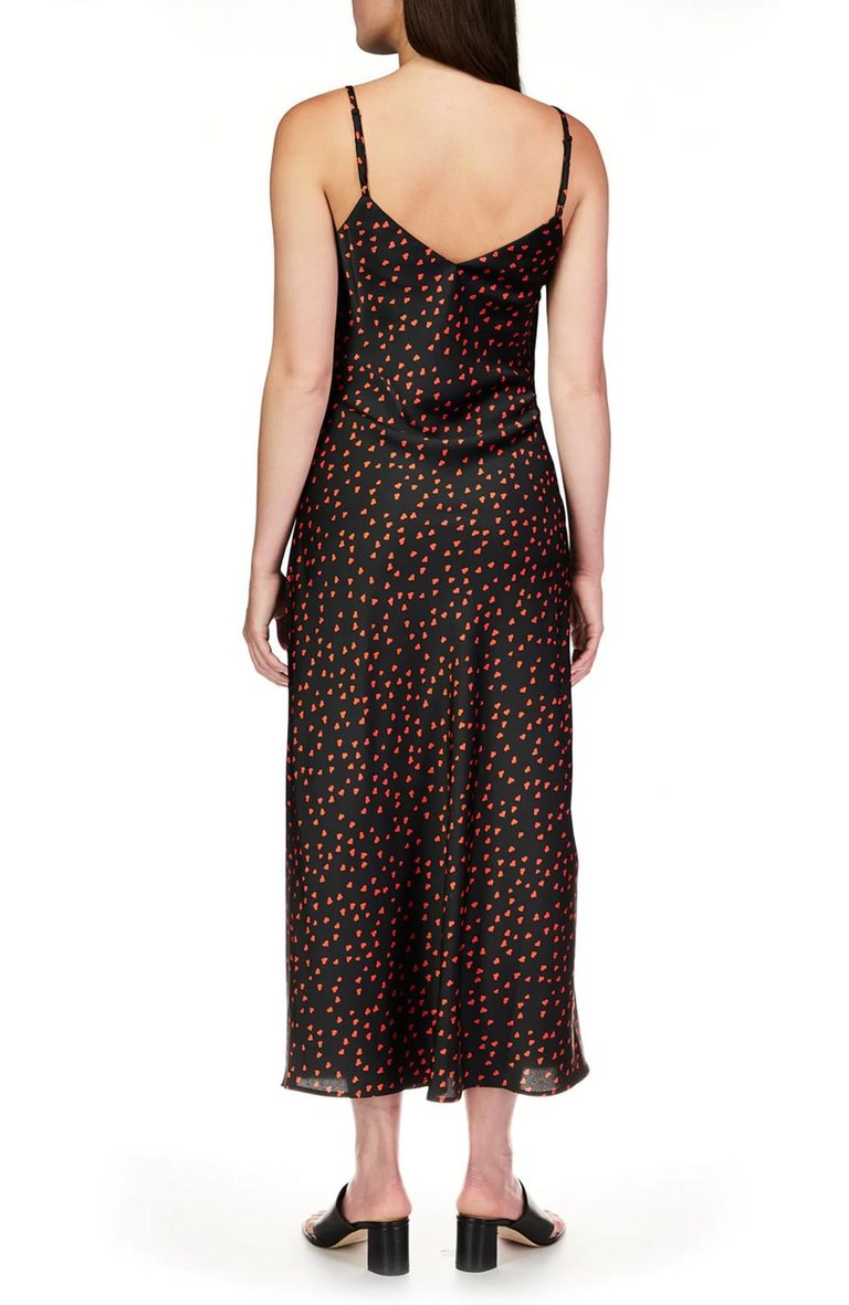 Heart Printed Slip Dress