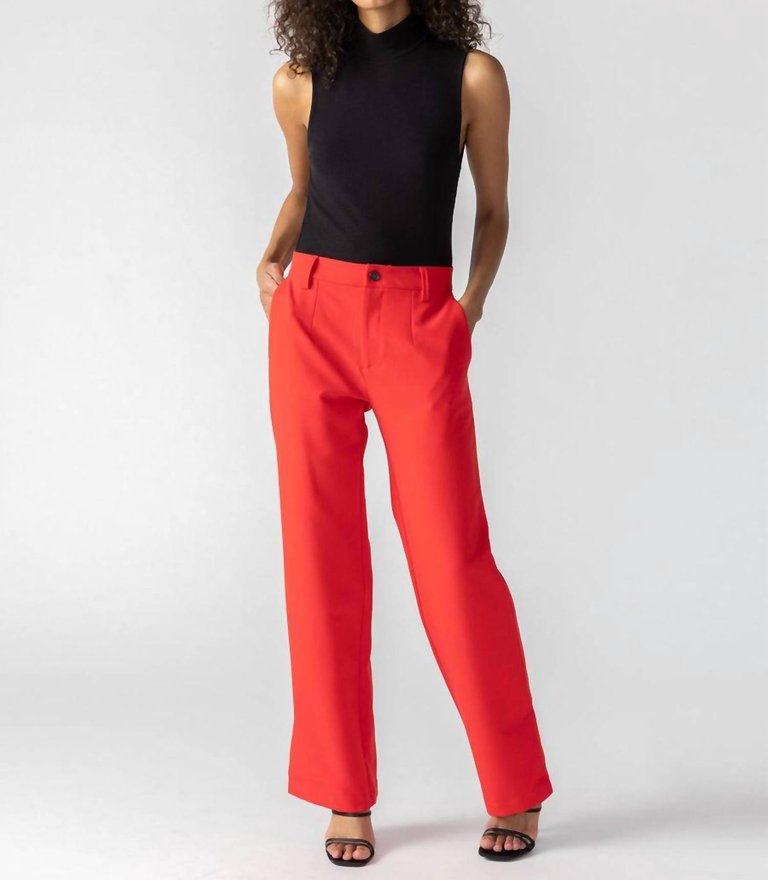 Noho Trouser Pant In Rouge - Rouge