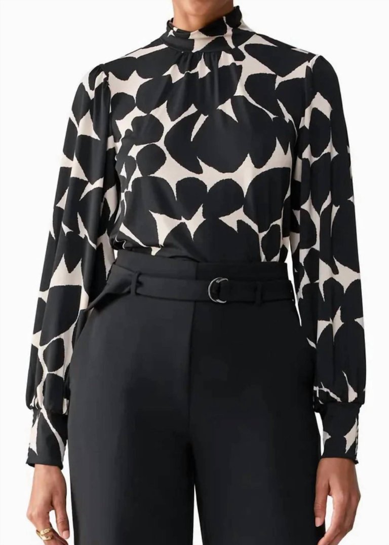 On The Spot Blouse - Shadow Leaves