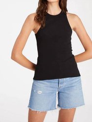 Perfect Ribbed Tank Top - Black