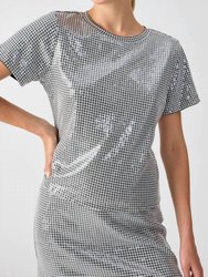 Perfect Sequin Tee - Micro Houndstooth