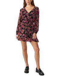 Printed Sensation Soft Dress - Cranberry Bloom