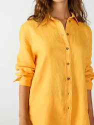 Relaxed Linen Shirt - Solar Flare