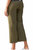 Standard Rise Wide Leg Cropped Pant In Burnt Olive