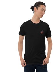 Unisex Short Sleeve Death Heart T-shirt - Black