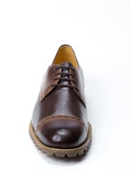 Amado 4 Eyelet Straight Tip Shoes - Brown