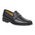 Basil Mocc Toe Double Gore Penny S.O. Loafer - Black