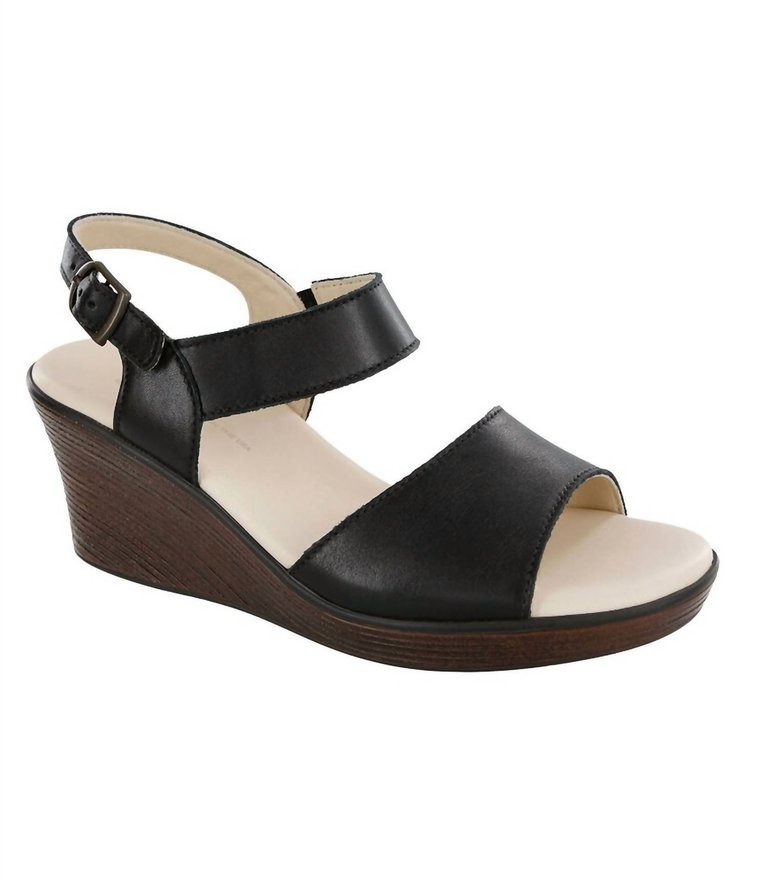 Heather Sandal - Medium In Black - Black