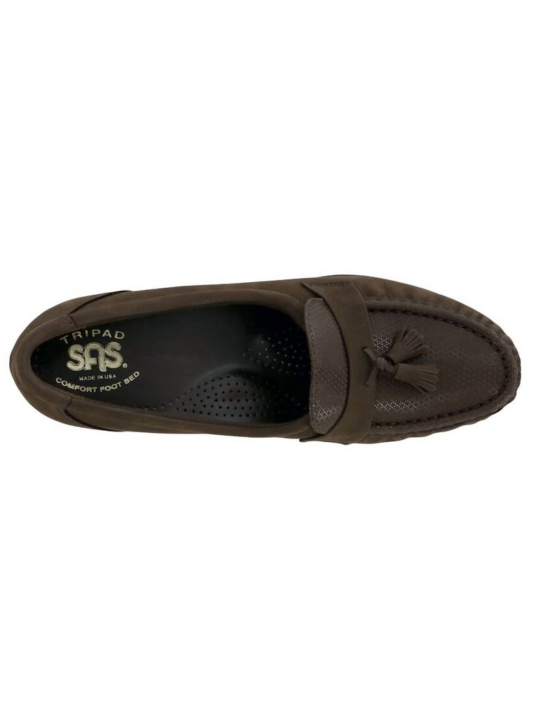 Taylor Slip On Wedge - Medium In Brown Turf