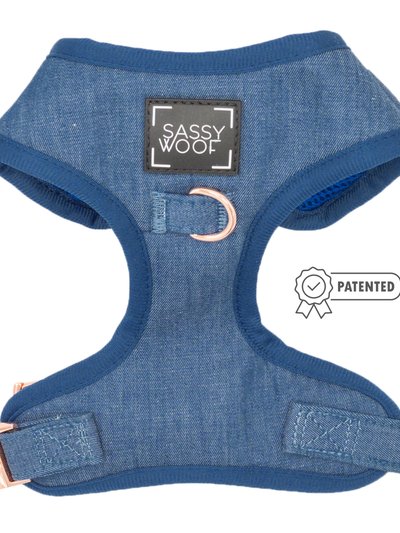 Sassy Woof Adjustable Harness - Denim product