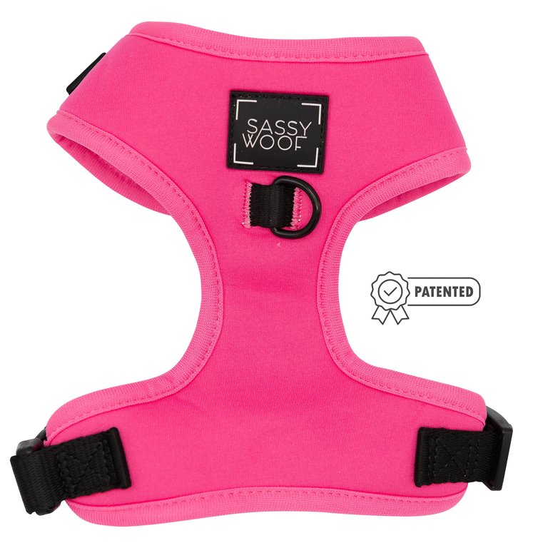 Adjustable Harness - Neon Pink - Powder Blue