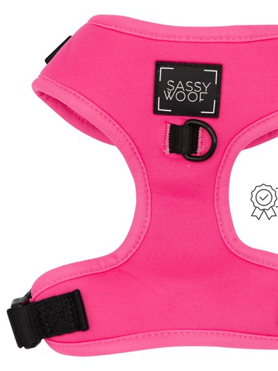 Sassy Woof Adjustable Harness - Neon Pink product