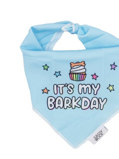 Sassy Woof Dog Bandana - Barkday Blue product