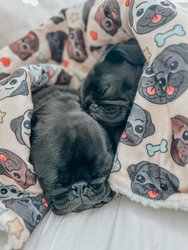 Dog Blanket - It's a Pug's Life