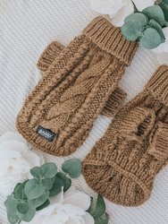 Dog Cable Knit Sweater - Brown - Brown