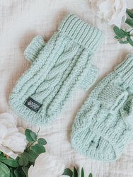 Dog Cable Knit Sweater - Mint - Mint