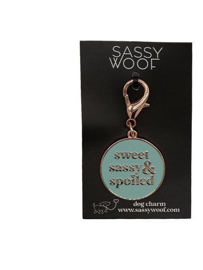 Sassy Woof Dog Collar Tag - Sweet, Sassy, and Spoiled product