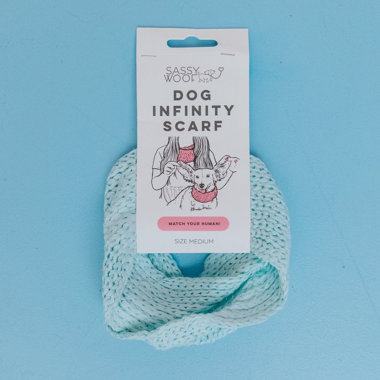 Dog Infinity Scarf - Blue - Blue
