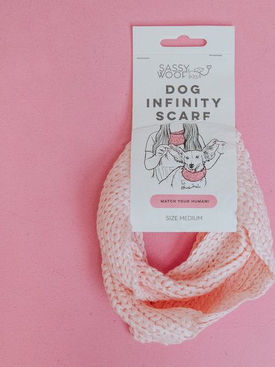 Sassy Woof Dog Infinity Scarf - Pink product
