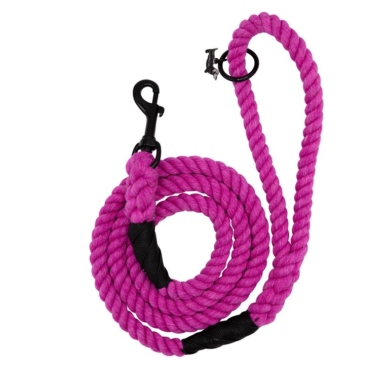Dog Rope Leash - Neon Pink - Neon Pink