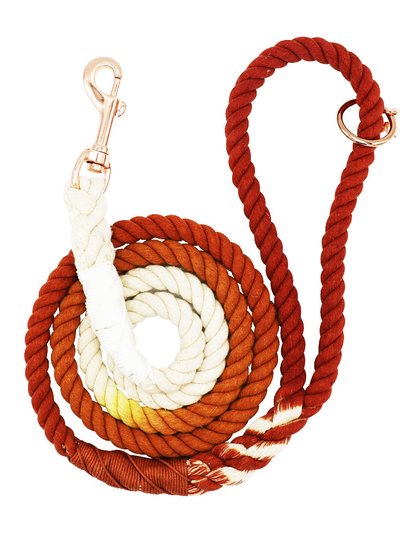 Sassy Woof Dog Rope Leash - Ombre Orange product