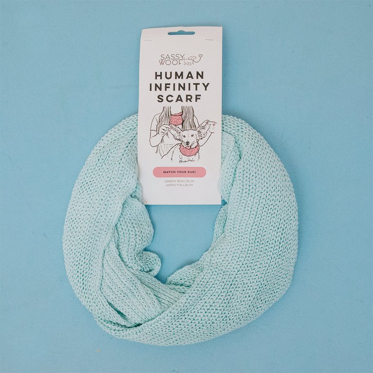 Human Infinity Scarf - Blue - Blue