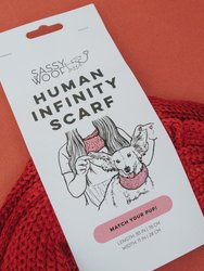 Human Infinity Scarf - Red