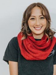 Human Infinity Scarf - Red