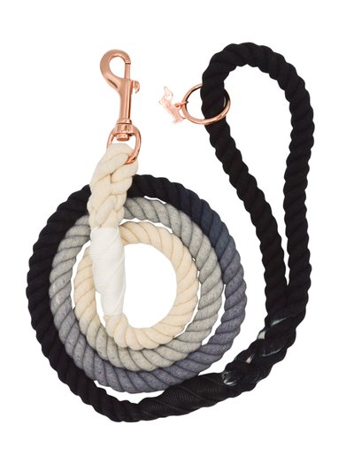 Sassy Woof Rope Leash - Ombre Black product