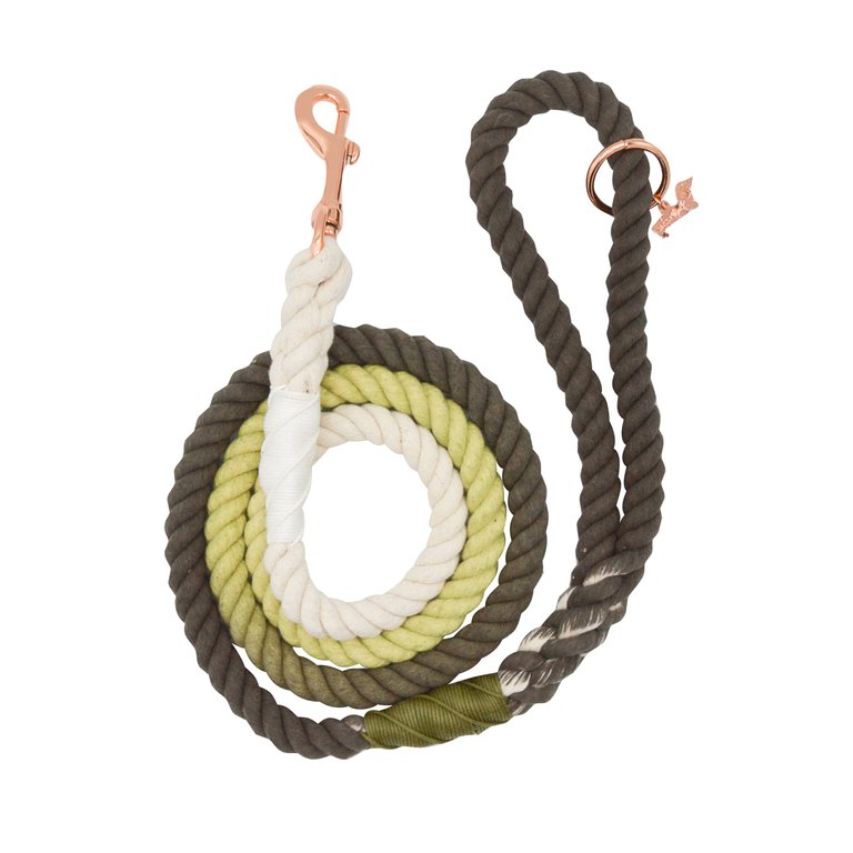 Rope Leash - Ombre Olive - Multi