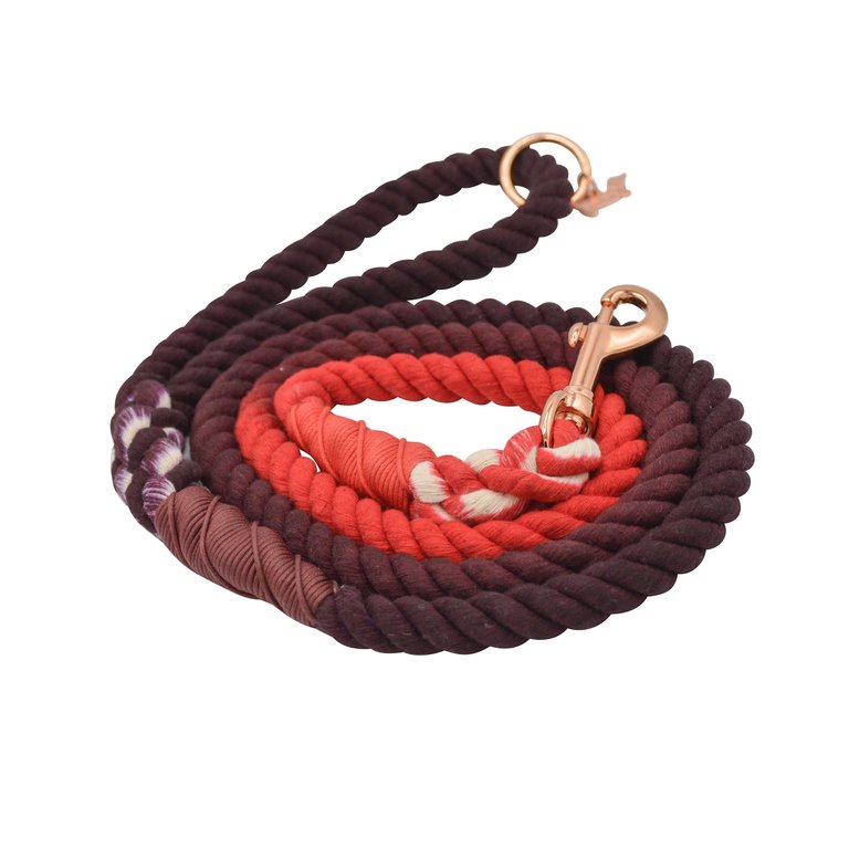 Rope Leash - Ruby