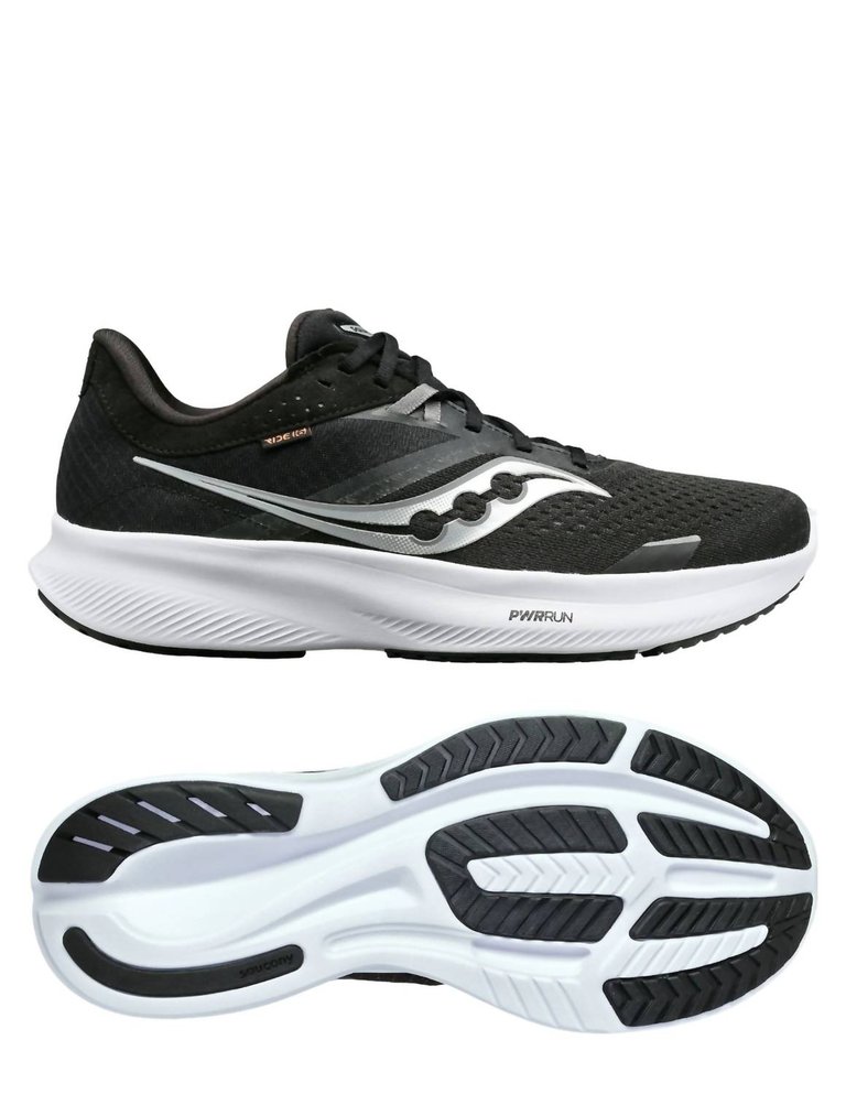 Men's Ride 16 Running Shoes - Black/White