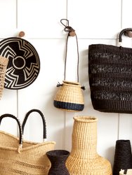 Keys and Coins Straw Basket 