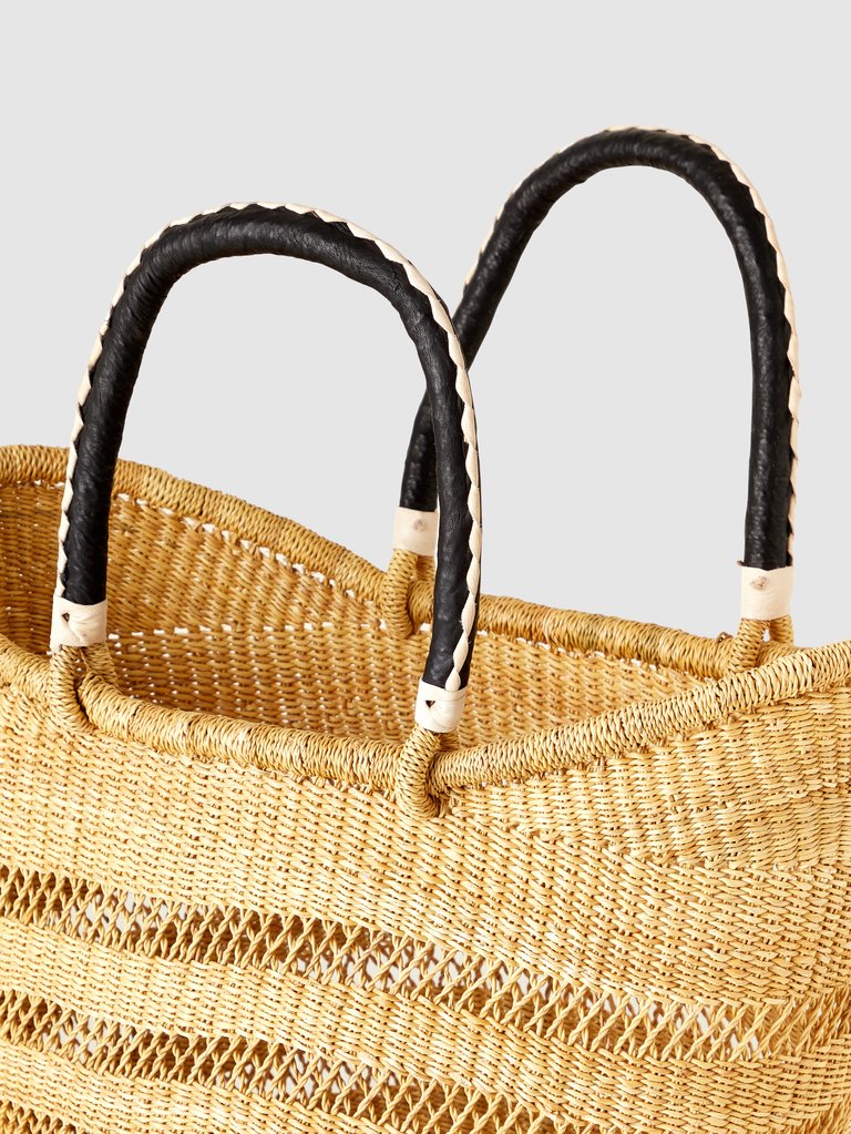 Lace Straw Basket 