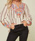 Classic Embroidered Baby Doll Blouse - Beige/Mocha