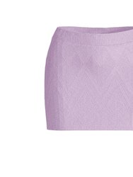 Dinara Cable Knit Skirt - Purple