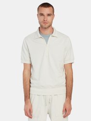 Short Sleeve Supima Fleece Camp Polo