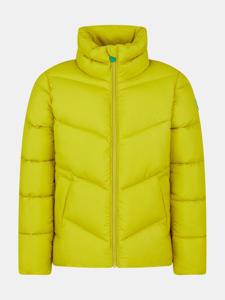 Girls' Deanna Jacket with Standing Collar - Citronella Green