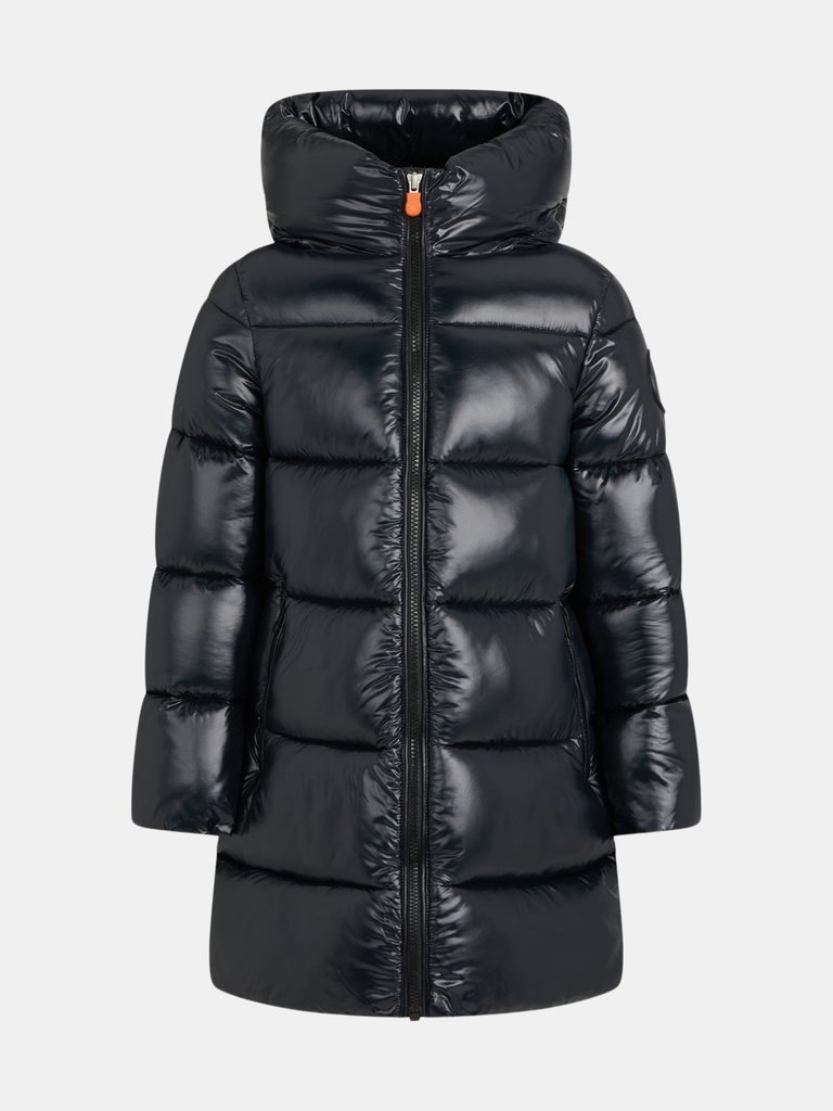 Girl's Millie Hooded Coat - Black - Black