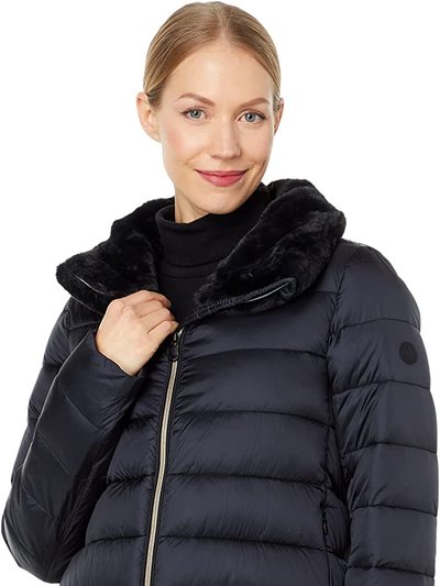 Save The Duck Mei - Short Basic with Faux Fur Black Coat product