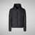 Men's Puffer Hoodie Coat In Black