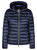 Women Alexis Blue Black Quilted Hooded Puffer Coat Jacket - Black