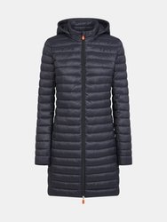 Women's Bryanna Coat with Removable Hood in GIGA - Black