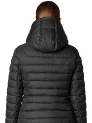 Womens Ethel Faux Fur Lining Hooded Puffer Jacket Coat