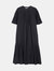 Basket Sleeve Long Dress