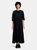 Basket Sleeve Long Dress - Black