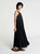 Gathered Long Dress in Black